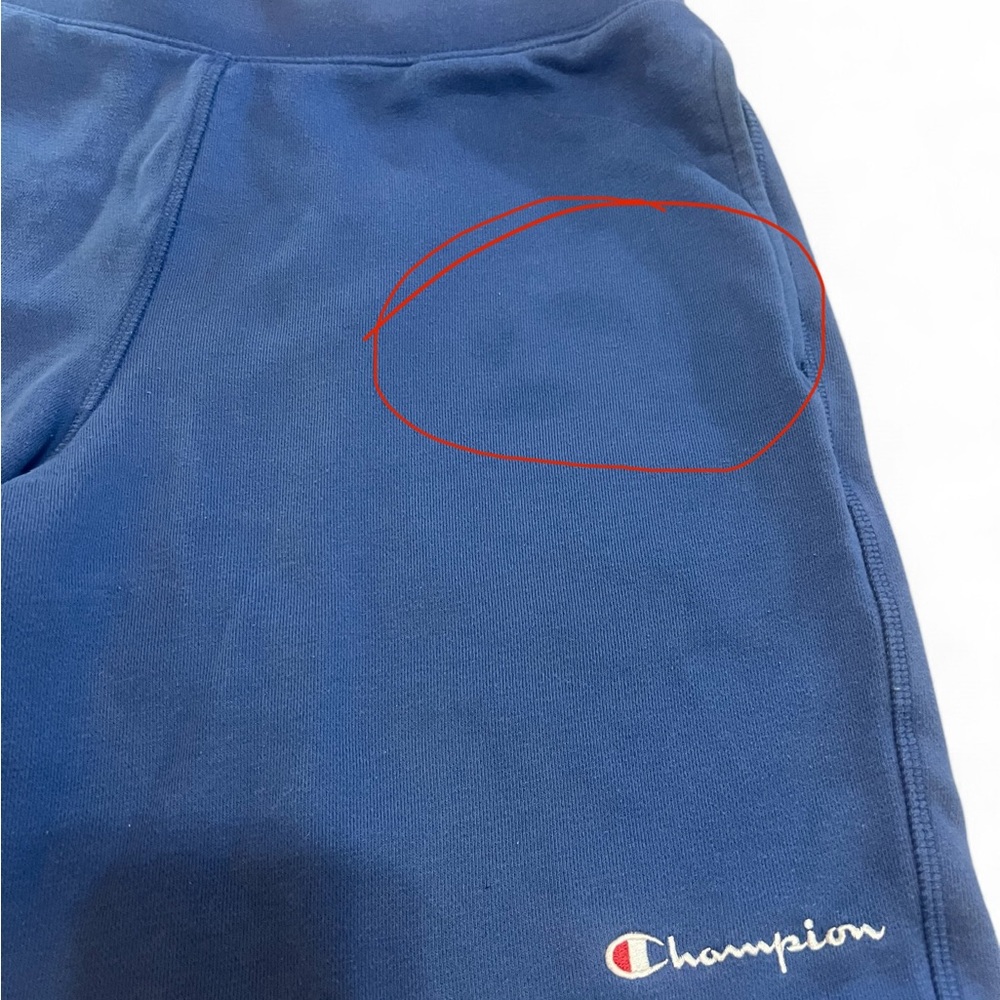 CHAMPION BLUE SWEAT SHORTS - Picture 4 of 6